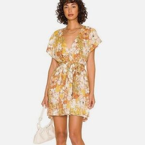 Free People Freddy Cocoa Floral Mini Dress Sz M